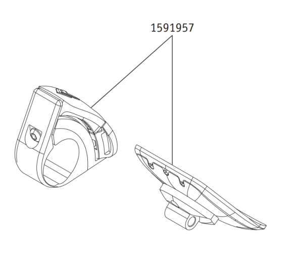 Halterungsdock Display e-pilot P15 inkl. Bedienelement